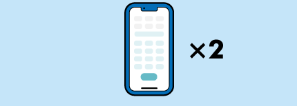 スマホ×2